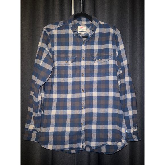 Fjallraven Long Sleeve Button Down Flannel Shirt Size Medium - Picture 1 of 3